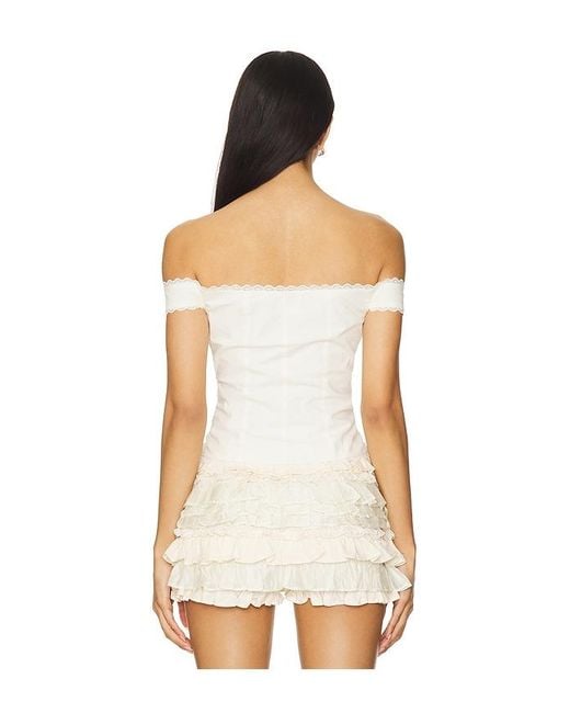 Lovers + Friends White Kitty Top