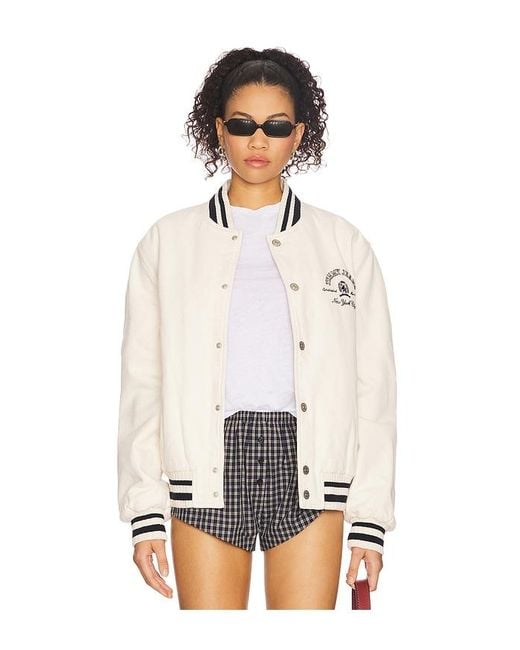 Tommy Hilfiger White Jacke Varsity