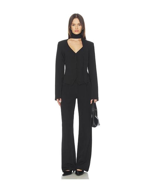 ALL THE WAYS Black Ariyah Scarf Blazer