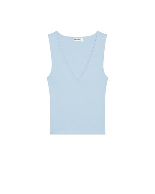 GRLFRND Blue V-Neck Muscle Tank