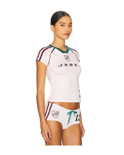 Jaded London Pink Football Baby Cropped Tee