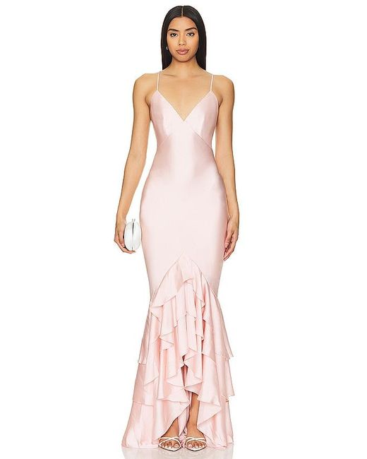 Lovers + Friends Pink Cleo Gown