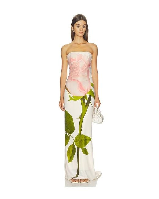 MOTHER OF ALL Metallic Amaya Printed Dress