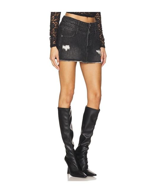 superdown Black Courtney Micro Mini Skirt