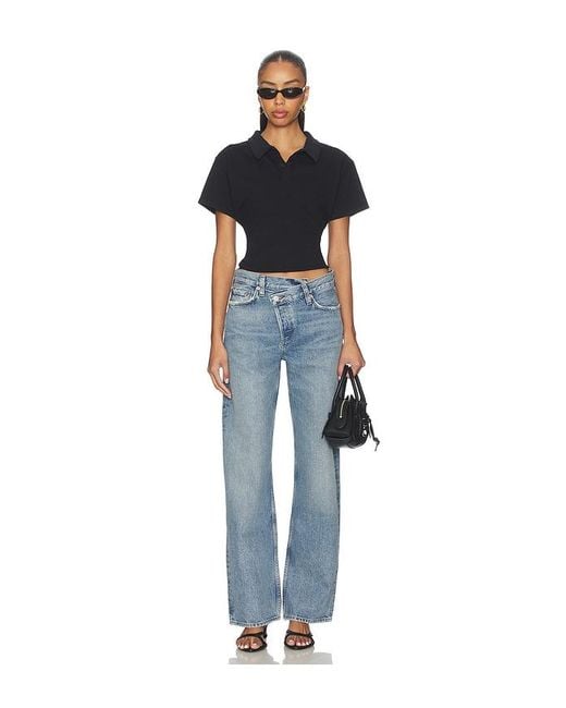 Agolde Blue Arc Criss Cross Jeans