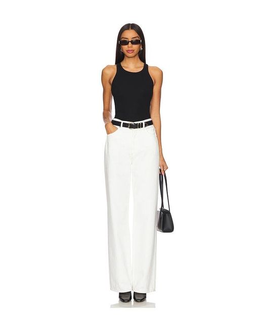 ÉTERNE Black High Neck Fitted Tank Top