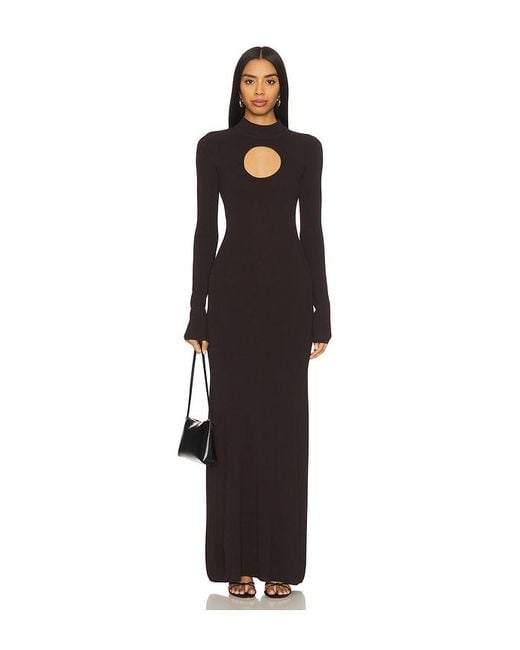 Nicholas Black Diantha Long Sleeve Midi Dress With Circle Cutout