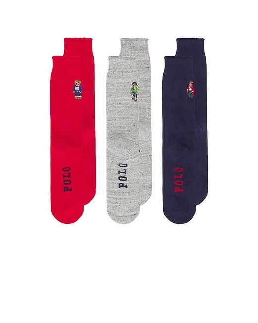 Polo Ralph Lauren Red Three Bear Socks Gift Box for men