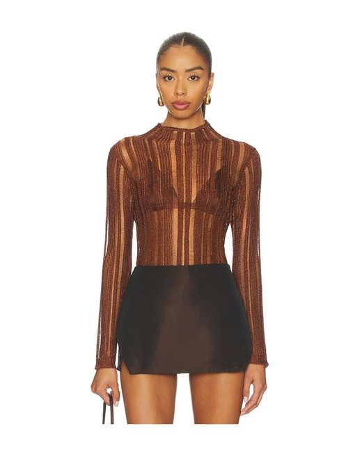 Cult Gaia Women's Brown Kyla Top
