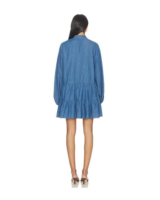Bardot Blue Antonia Chambray Mini Dress