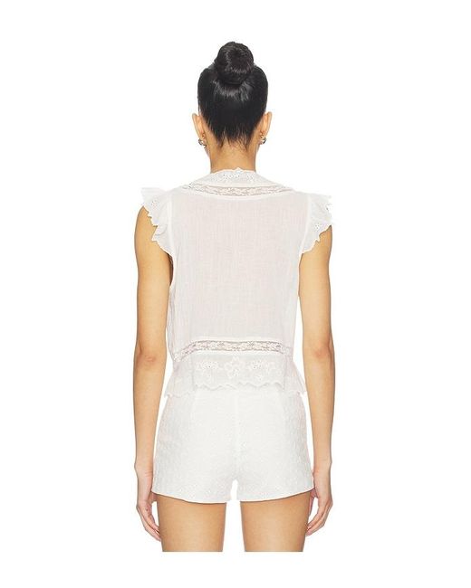 Free People White Day Dreamer Top