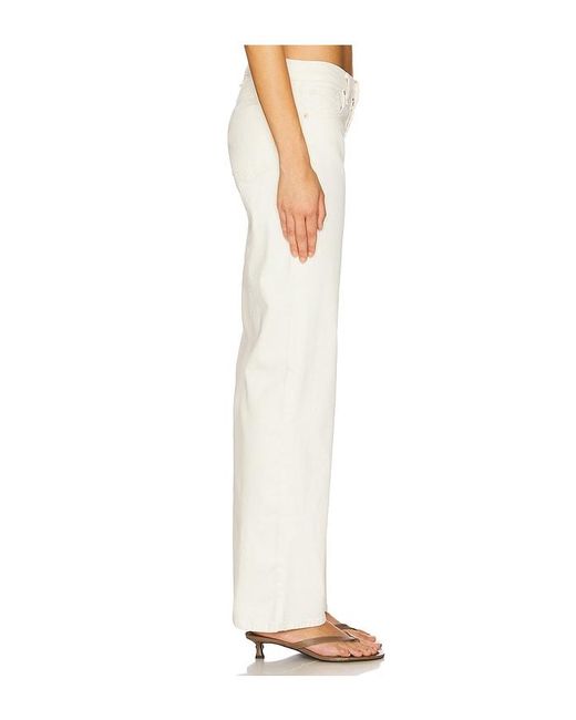 Hudson White Kelli Low Rise Loose Straight