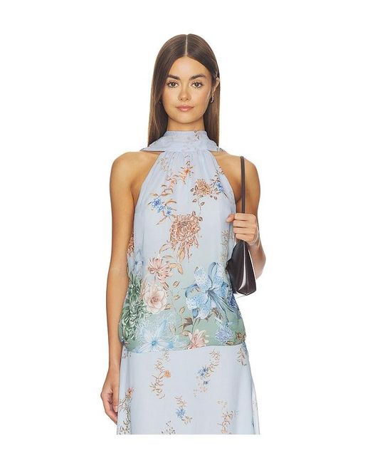 Muma World Blue Sora High Neck Top