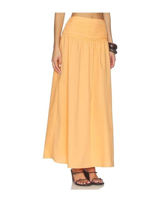 Peixoto Orange Rowan Maxi Skirt