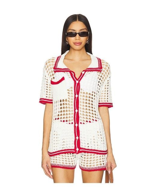 Bronwin Top en White superdown en coloris Red
