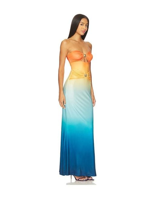 Runaway the Label Blue Kleo Maxi Dress