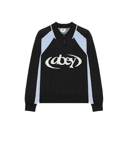 メンズ Obey Soccer ポロセーター Black