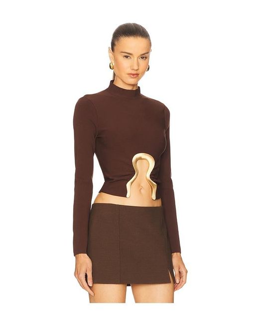 Cult Gaia Brown Elisabetta Top