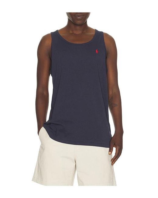 Polo Ralph Lauren Blue Sleeveless Jersey Knit Tank for men