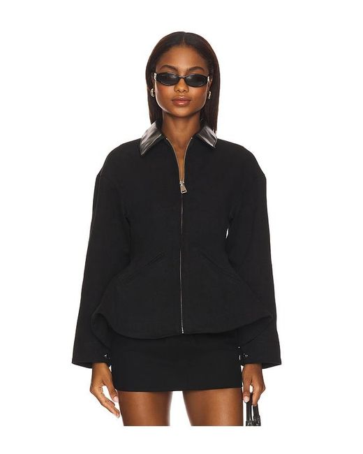 Line & Dot Black Eton Peplum Jacket