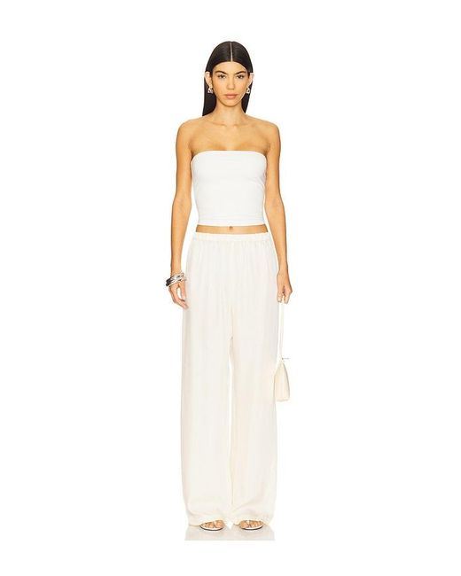 Enza Costa White Fluid Pant