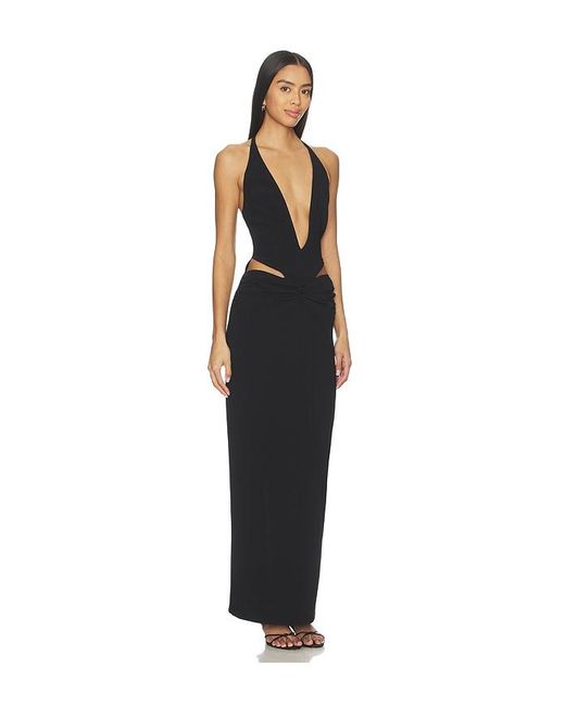 Lovers + Friends Black Poppy Gown