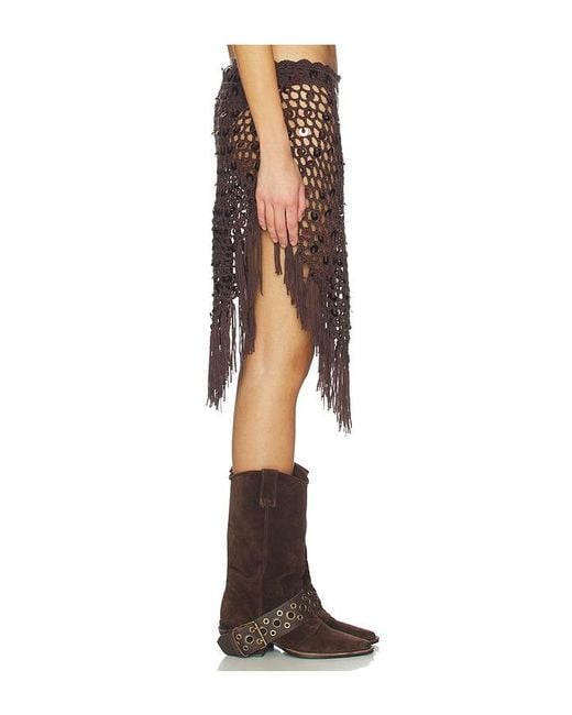 MORE TO COME Black Lorelai Crochet Skirt