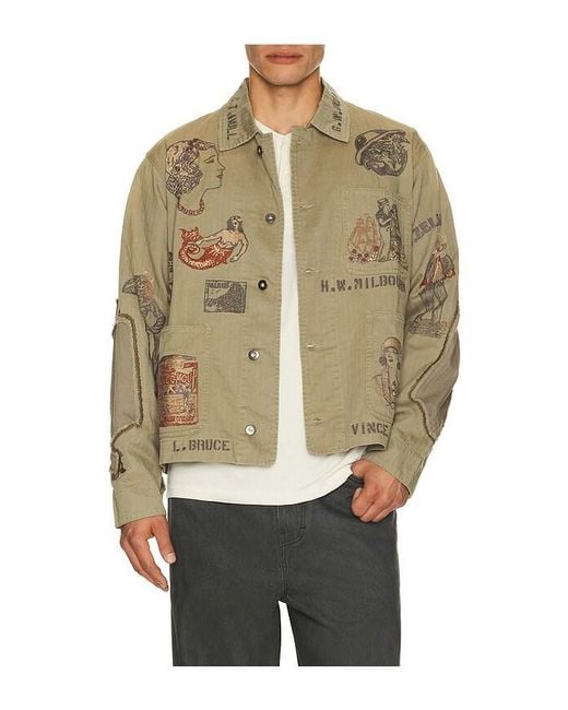 Samuel Zelig Natural Duffle Chore Jacket for men