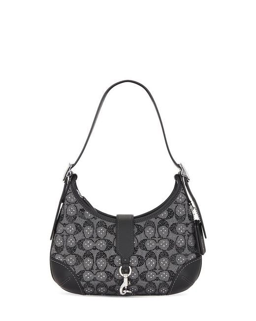 COACH Black The Originals Signature Hamptons Hobo Shoulder Bag