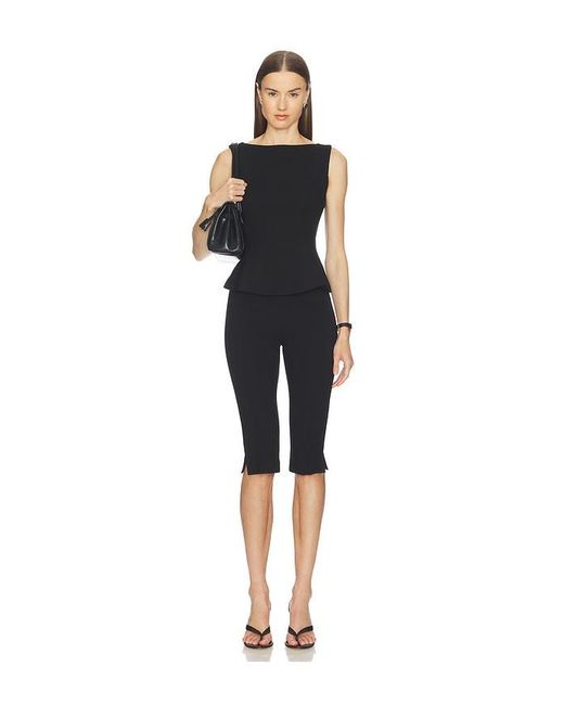 GOOD AMERICAN Blue Soft Stretch Ponte Pull On Capris