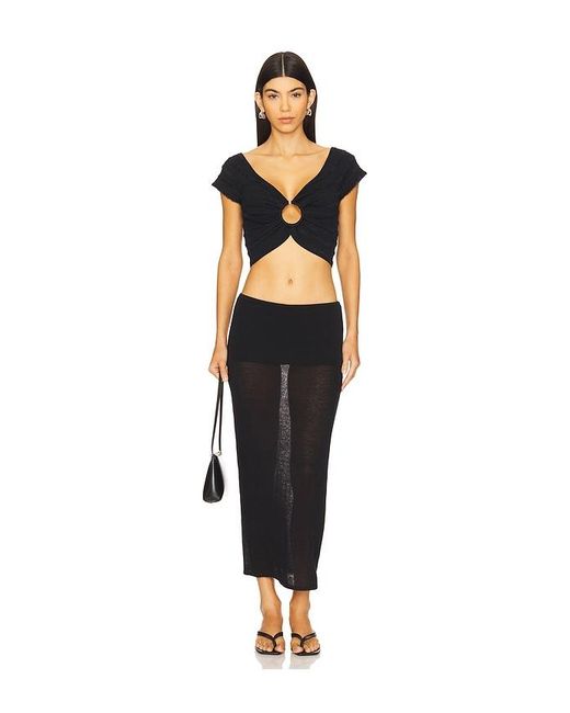 OSIS STUDIO Black Clementine Top