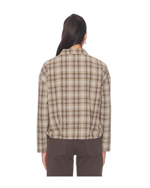 LNA Brown Vivienne Zip Up Jacket