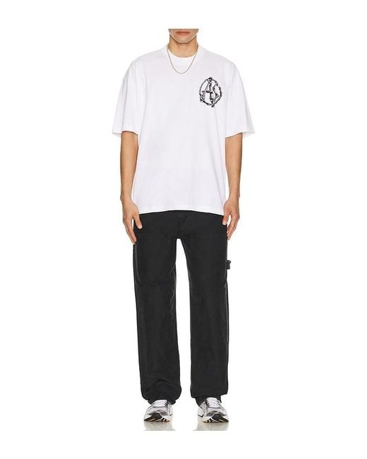 AllSaints White Anatomica Crew Tee for men
