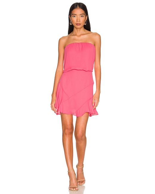 Krisa Strapless Mini Dress in Candy (Pink) - Lyst