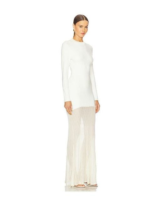 SER.O.YA White Serenade Knit Maxi Dress