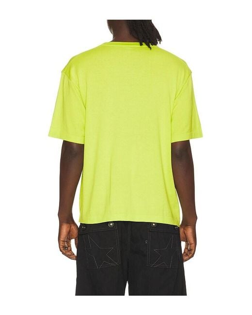MADFRENZY Yellow Mad Knit T-Shirt for men
