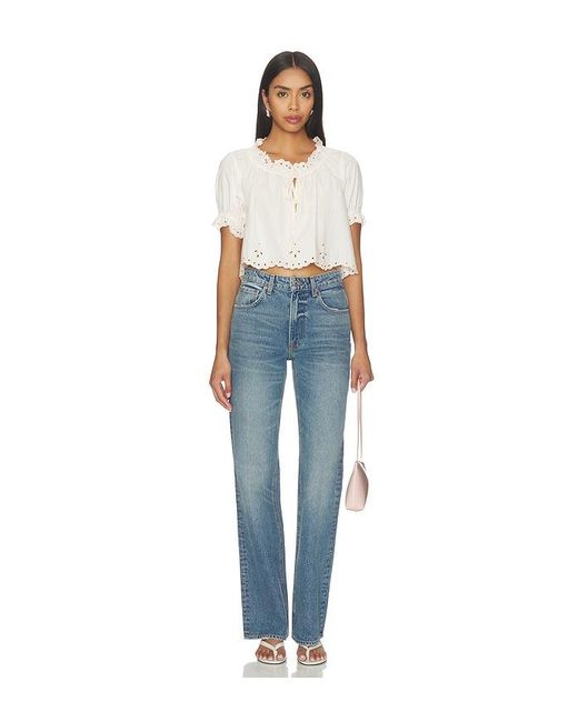 Lovers + Friends Blue Jasmine Top