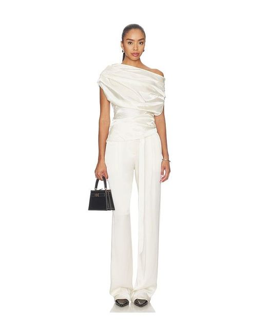 LAPOINTE White High Waisted Belted Pant