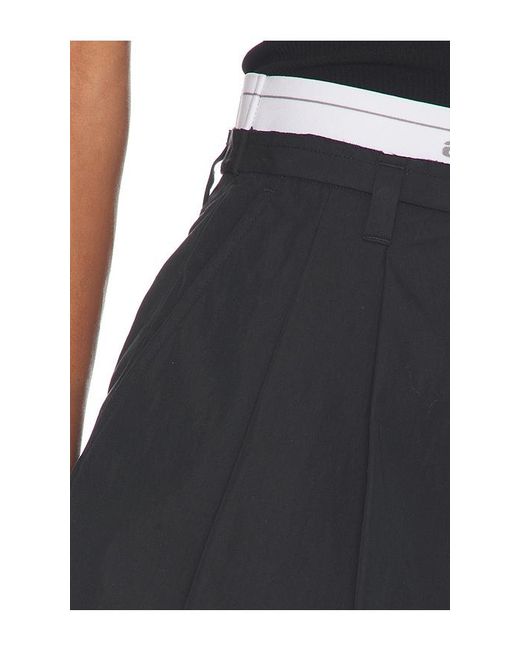Alexander Wang Black High Rise Short With Logo Elastic