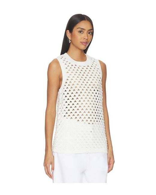 ALIGNE White Jeanie Crochet Knitted Vest