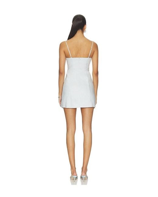 MAJORELLE White Beale Linen Mini Dress