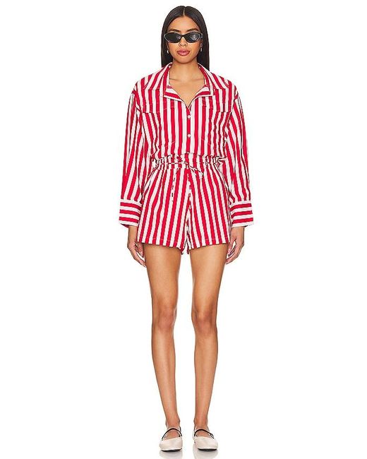 Faithfull The Brand Red Isole Playsuit