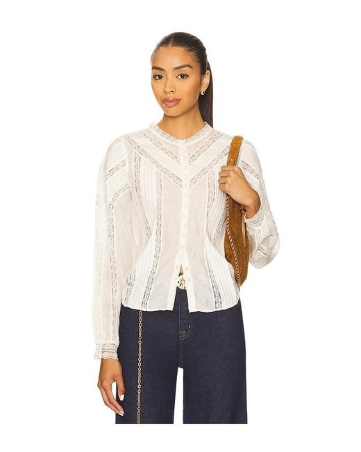 LoveShackFancy White Aralina Blouse