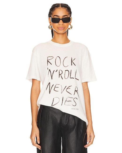 Camiseta walker rock n roll Anine Bing de color White