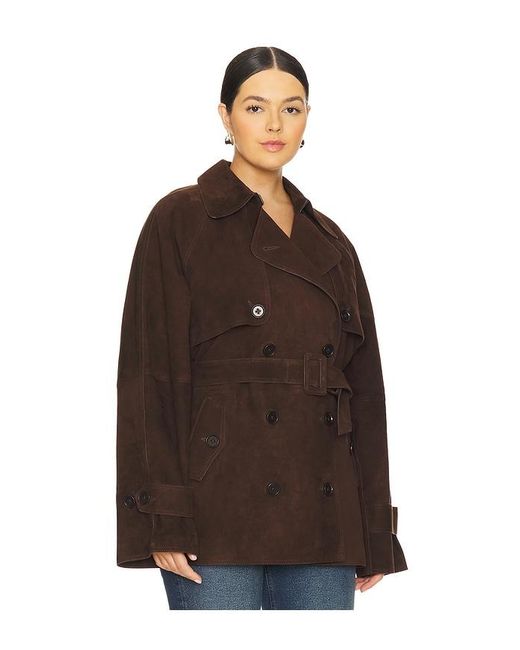L'academie Brown 'Academie Elae Suede Jacket