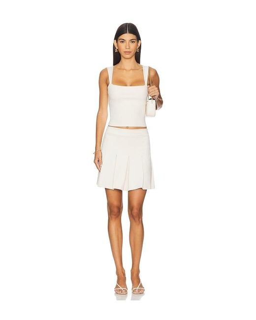 Susana Monaco White Wide Angle Strap Tank Top