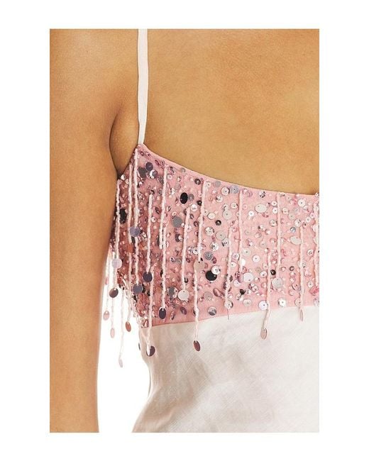 Asta Resort White Yasmin Hand Beaded Mini Dress