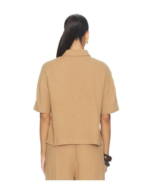 Barefoot Dreams Natural Button Up Shirt