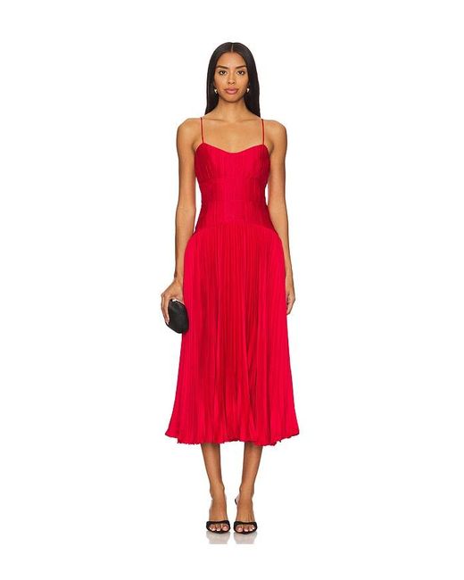 AMUR Red Midi-Kleid Cherryi