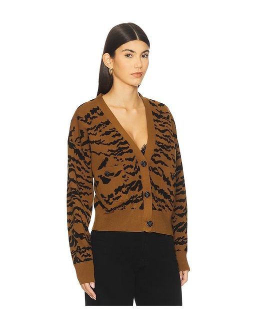 Essentiel Antwerp Black Icali Zebra Cardigan